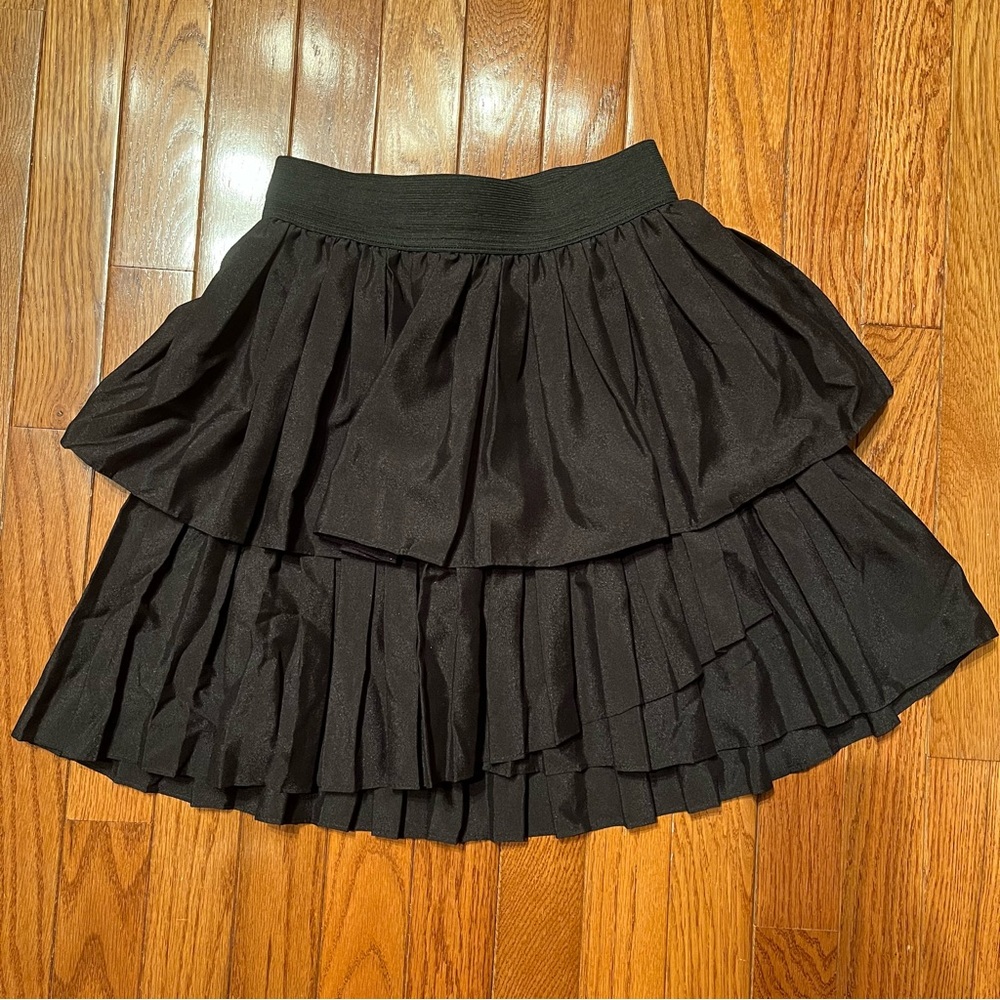 Aqua Layered Black Skirt